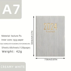 English Schedule Book A7 Daily Planner Notebook