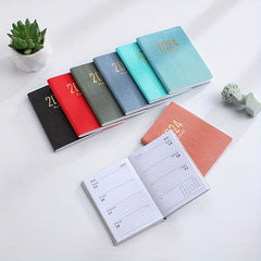 English Schedule Book A7 Daily Planner Notebook