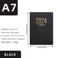 English Schedule Book A7 Daily Planner Notebook