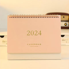 Pink Stamping Desk Calendar - Minimalist and Fresh