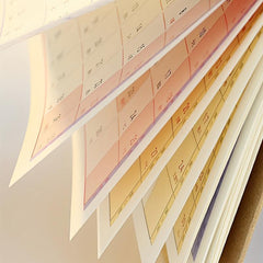 Pink Stamping Desk Calendar - Minimalist and Fresh