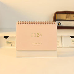 Pink Stamping Desk Calendar - Minimalist and Fresh