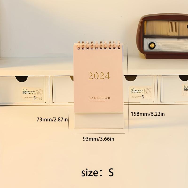 Pink Stamping Desk Calendar - Minimalist and Fresh