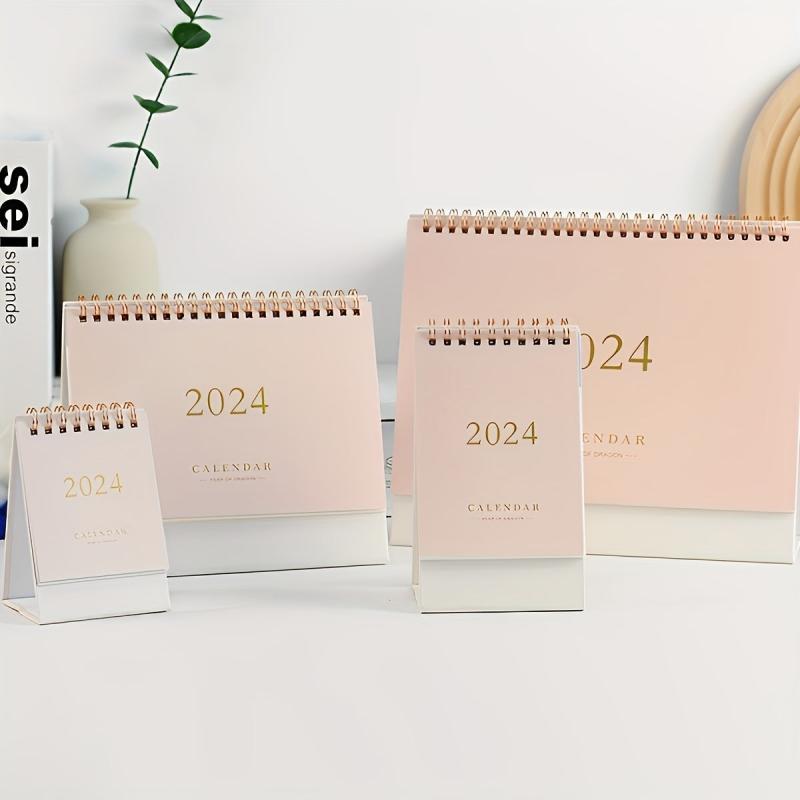 Pink Stamping Desk Calendar - Minimalist and Fresh