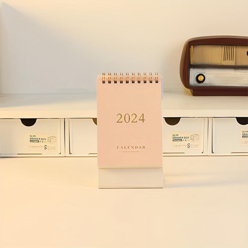 Pink Stamping Desk Calendar - Minimalist and Fresh