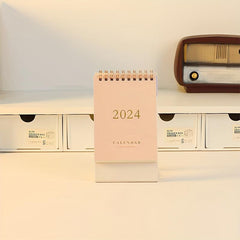 Pink Stamping Desk Calendar - Minimalist and Fresh