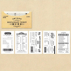 30pcs Vintage Style Bill Paper for Scrapbooking DIY Stationery School Supplies