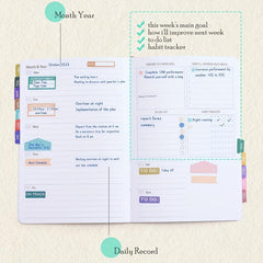 A5 Weekly Planner & Goals Journal - Time Management & Productivity