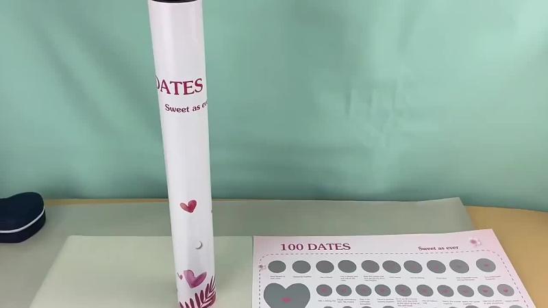 100 Dating Things For Couple Scratching Poster Random Event Romantic Dating Gift