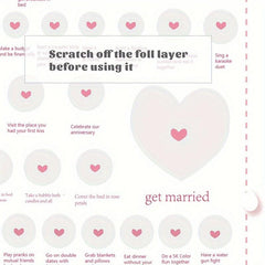 100 Dating Things For Couple Scratching Poster Random Event Romantic Dating Gift