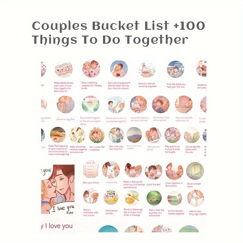 100 Dating Things For Couple Scratching Poster Random Event Romantic Dating Gift