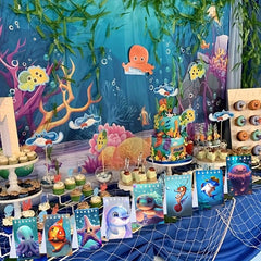 8pcs Mini Sea Animal Notebooks Ocean Party Favors
