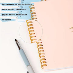 Spiral A5 Daily Weekly Planner Agenda - 52 Sheets