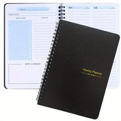 Spiral A5 Daily Weekly Planner Agenda - 52 Sheets