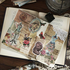 20 Sheets Vintage Scrapbook Paper for DIY Scrapbooking Journaling