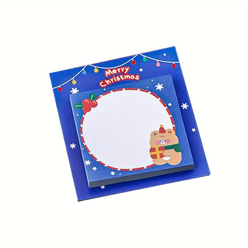 4pcs Christmas Cartoon Bear Deer Sticky Notes 30 Pages