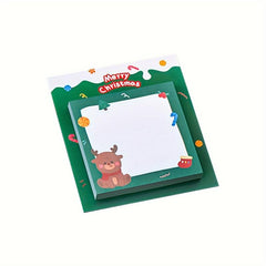 4pcs Christmas Cartoon Bear Deer Sticky Notes 30 Pages