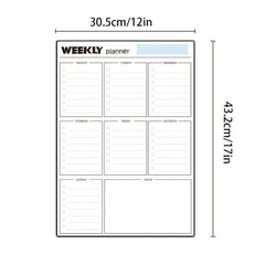 Magnetic Dry Erase Weekly Calendar Whiteboard For Fridge with Markers