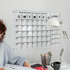 3D Acrylic Monthly Plan Memo Board with Erasable Surface