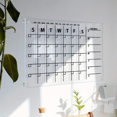3D Acrylic Monthly Plan Memo Board with Erasable Surface