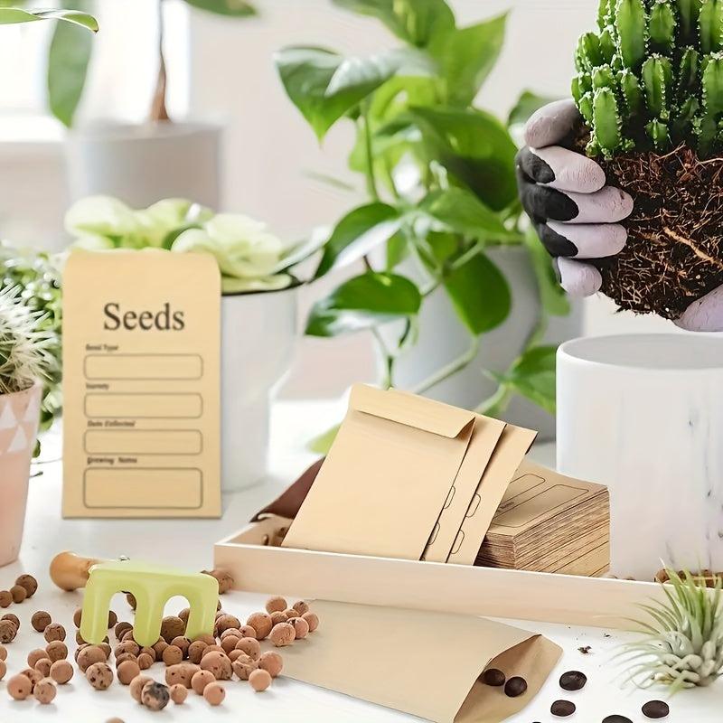 Seed Storage Organizer Bag + 50 Resealable Seed Envelopes