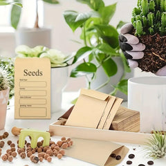 Seed Storage Organizer Bag + 50 Resealable Seed Envelopes