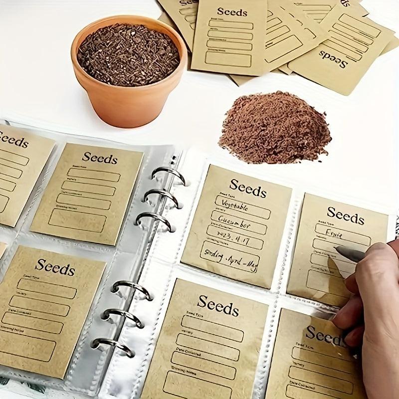Seed Storage Organizer Bag + 50 Resealable Seed Envelopes