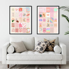 50pcs Double Sides Wall Decor Collage Kit Prints For Bedroom Wall Decor Posters