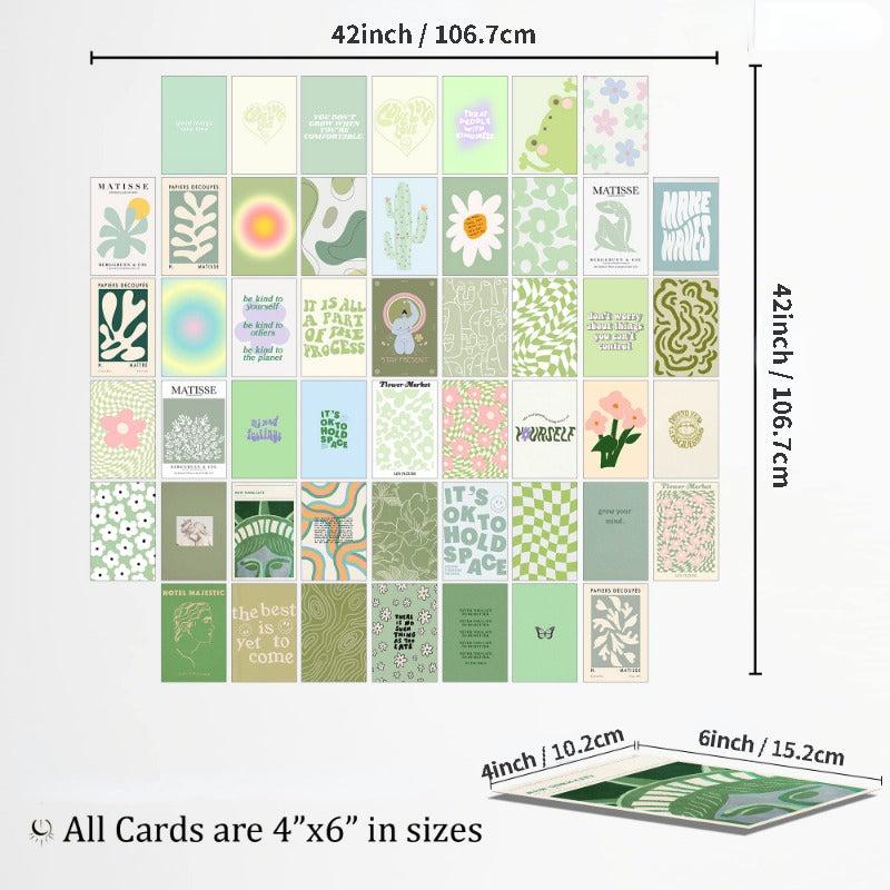 50pcs Double Sides Wall Decor Collage Kit Prints For Bedroom Wall Decor Posters