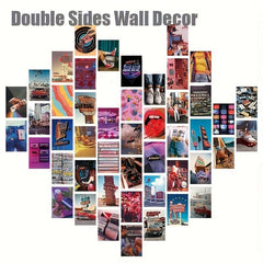 50pcs Double Sides Wall Decor Collage Kit Prints For Bedroom Wall Decor Posters