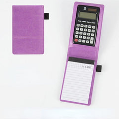 PU Leather Mini Notebook with Calculator Pocket Planner