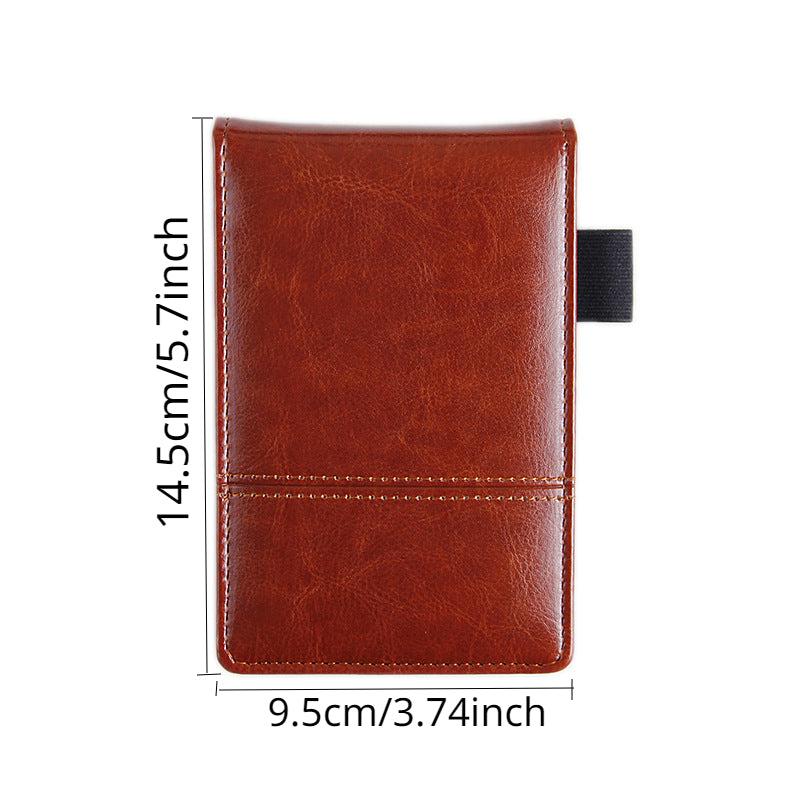 PU Leather Mini Notebook with Calculator Pocket Planner