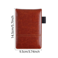 PU Leather Mini Notebook with Calculator Pocket Planner