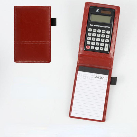 PU Leather Mini Notebook with Calculator Pocket Planner