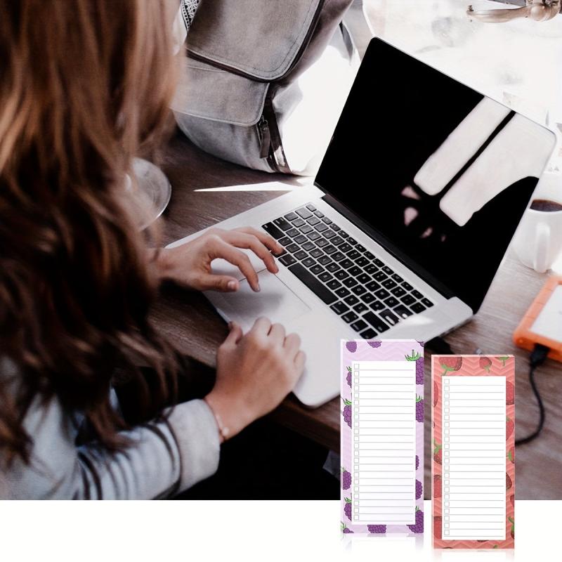 2pcs Magnetic Shopping List Pad 100 Tear Off Grocery List Magnet Notepads