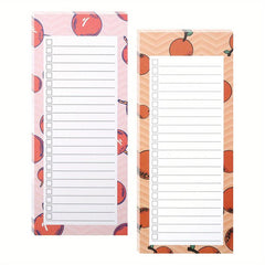 2pcs Magnetic Shopping List Pad 100 Tear Off Grocery List Magnet Notepads