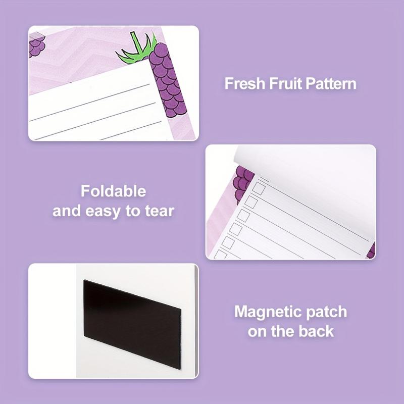 2pcs Magnetic Shopping List Pad 100 Tear Off Grocery List Magnet Notepads