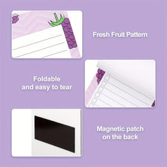 2pcs Magnetic Shopping List Pad 100 Tear Off Grocery List Magnet Notepads