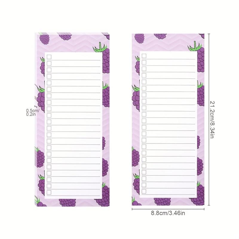 2pcs Magnetic Shopping List Pad 100 Tear Off Grocery List Magnet Notepads