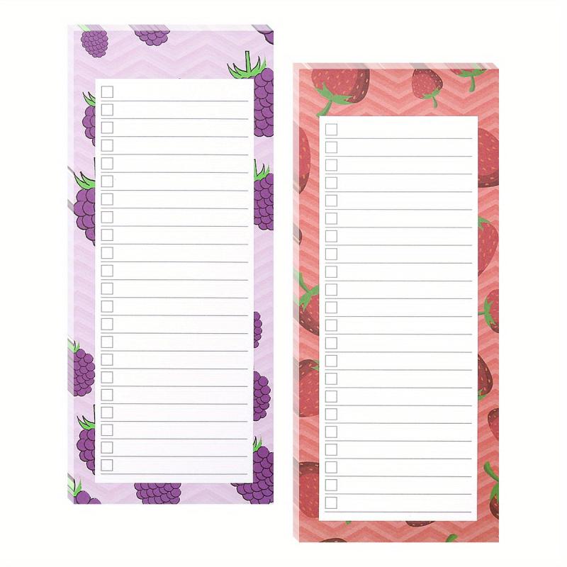2pcs Magnetic Shopping List Pad 100 Tear Off Grocery List Magnet Notepads