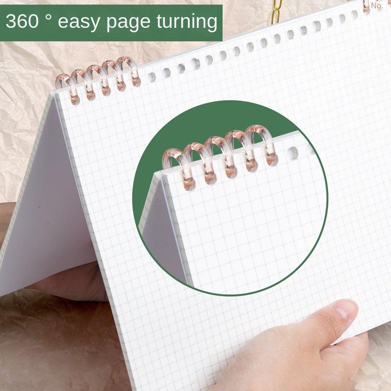 160 Pages Vintage Gradual Change Ring Binder Removable Notebook