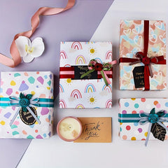 4pcs Wrapping Paper Holiday Gift Decoration Paper