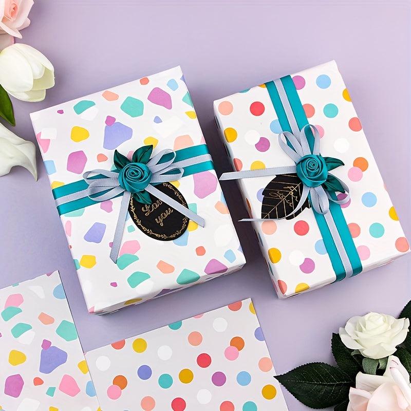 4pcs Wrapping Paper Holiday Gift Decoration Paper