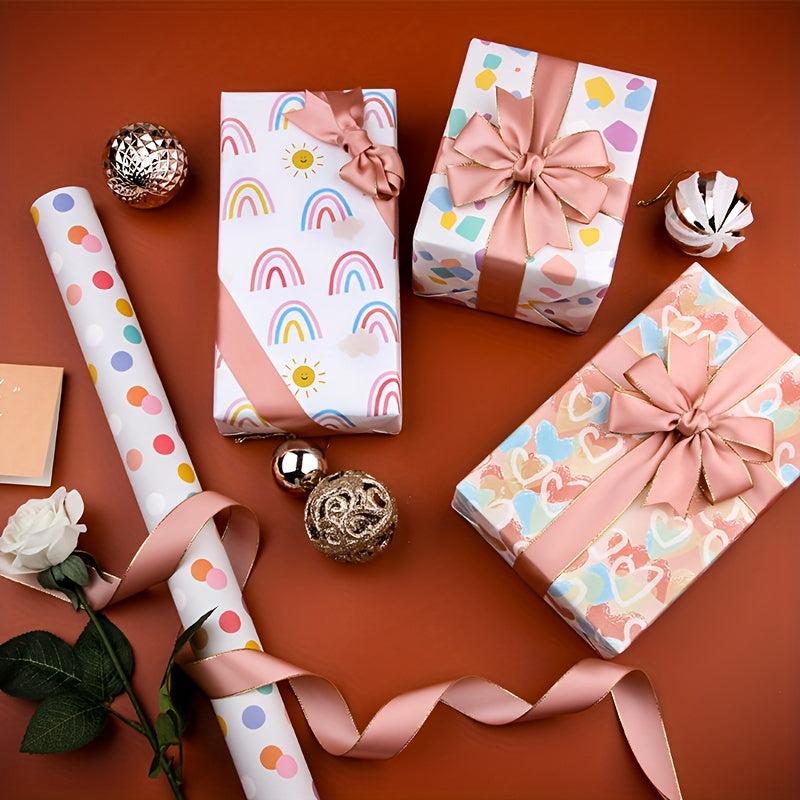 4pcs Wrapping Paper Holiday Gift Decoration Paper