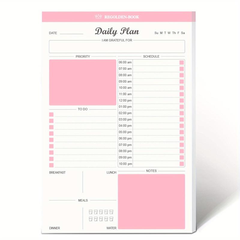 Daily To Do List Notepad Tear Off 52 Sheets Undated Desk Agenda Pl