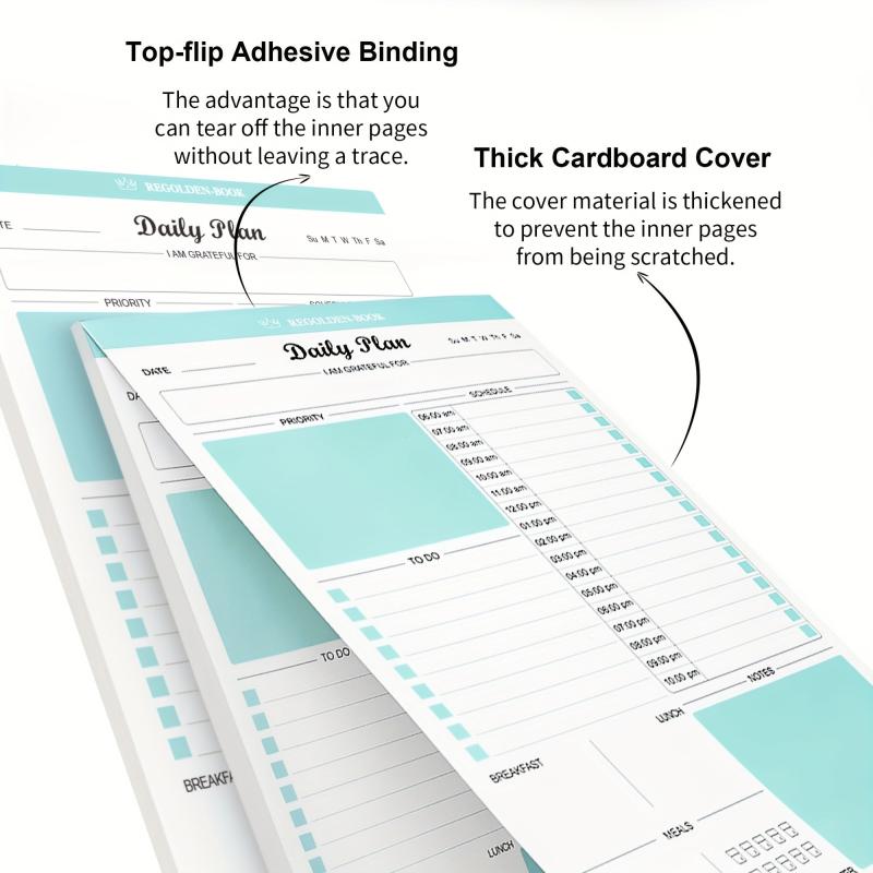 Daily To Do List Notepad Tear Off 52 Sheets Undated Desk Agenda Pl