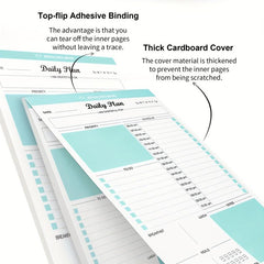 Daily To Do List Notepad Tear Off 52 Sheets Undated Desk Agenda Pl