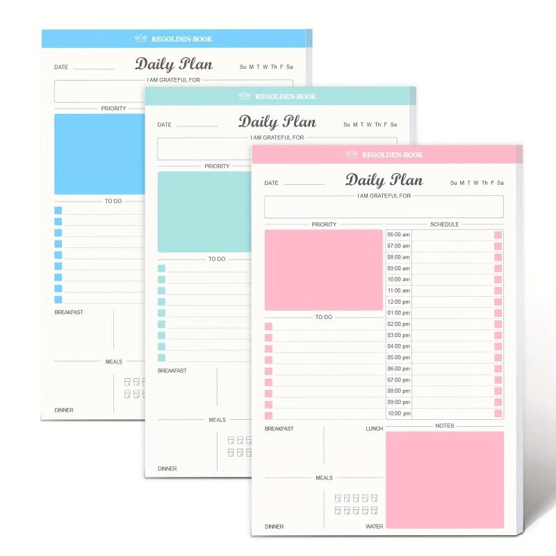 Daily To Do List Notepad Tear Off 52 Sheets Undated Desk Agenda Pl