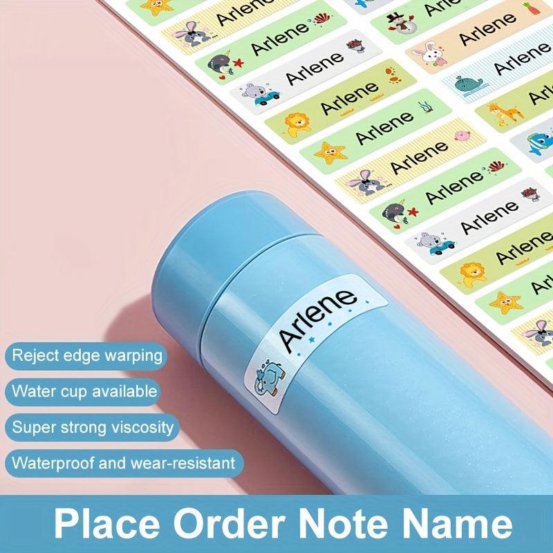 Personalized Cartoon Labels Custom Name Stickers Waterproof