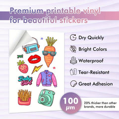 Koala Glossy Printable Vinyl Sticker Paper 10 Sheets